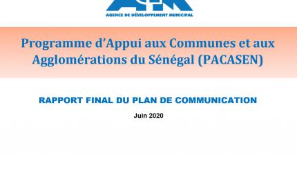 RAPPORT FINAL DU PLAN DE COMMUNICATION - ADM